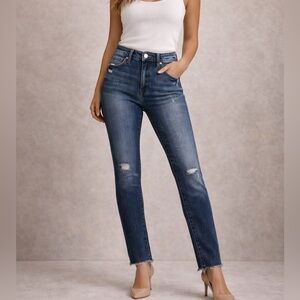 Stylish High Rise Blue Jeans for Women